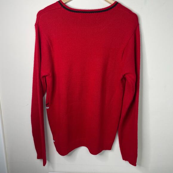 Funny Tacky Holiday Red Sweater Gingerbread Man OH SNAP - Size M - Picture 3 of 7